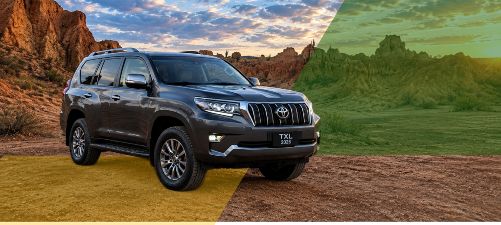 Toyota Prado TXL blindada de Veblinco en un paisaje montañoso de Colombia.